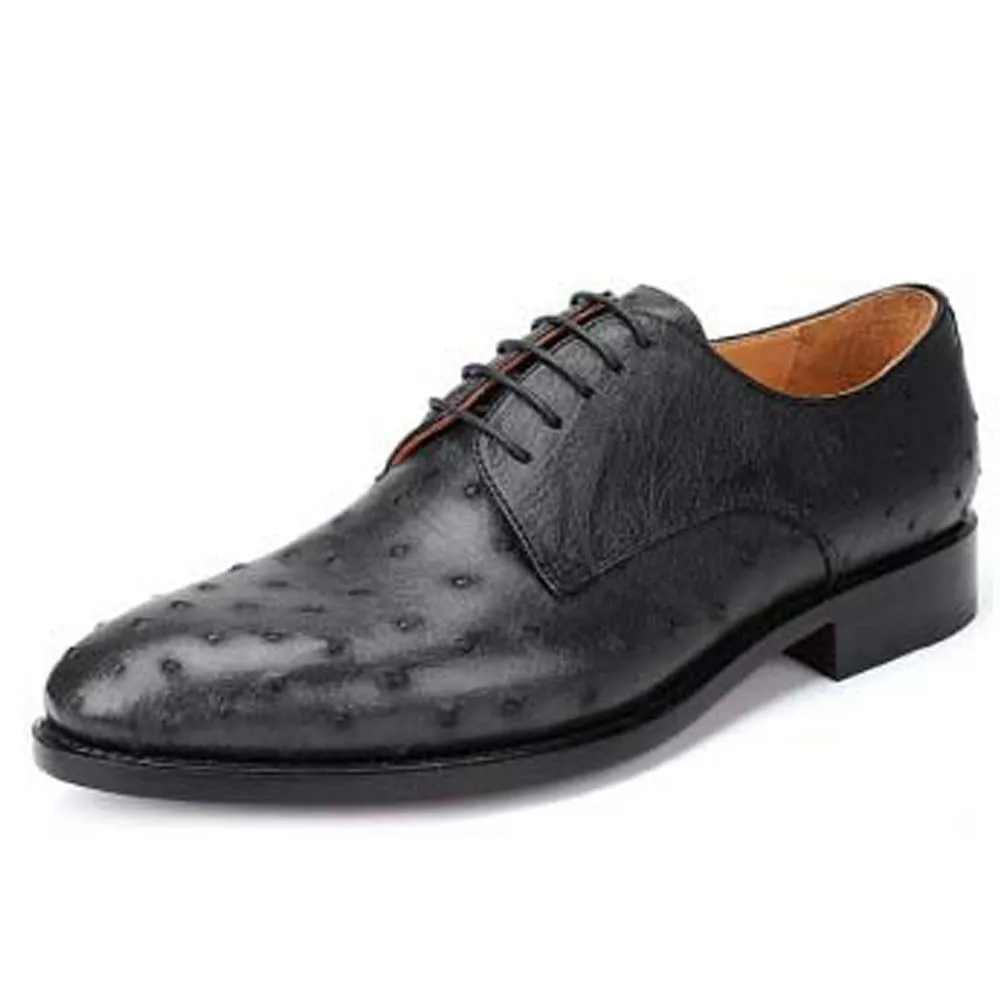 

luolundika Imported ostrich leather shoes men's young genuine ostrich leather business casual men dress shoes men formal shoes