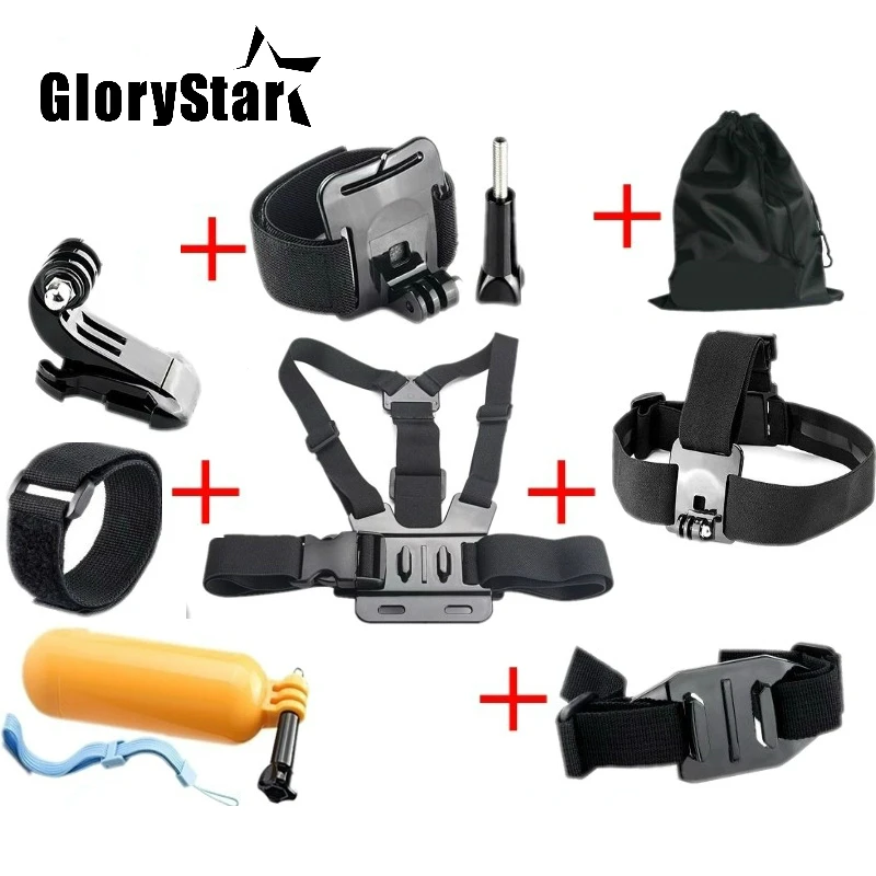 GloryStar Action Cam Accessories Chest Head Strap Floating Bobber Mount for gopro osmo XiaoYi SJCAM SJ SJ7 Star SJ6