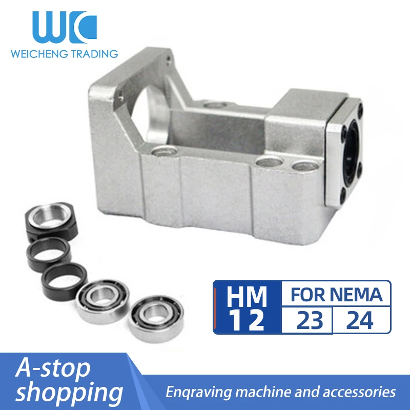 Stepping Servo Motor Seat Screw Support Bearing HM12-57 60 86 HM15 Motor Fixed  Integrated Bracket Support for NEMA23 24 32 34