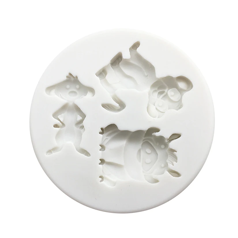 Cute Lion Warthog Mongoos Silicone Mold Sugarcraft Cupcake Baking Mold Fondant Cake Decorating Tools