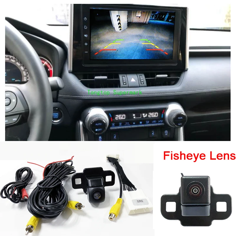 

Fisheye CCD Car Rear View Camera For Toyota RAV4 RAV 4 V XA50 2019 2020 2021 Connect Original Factory Screen Backup Parking Kit