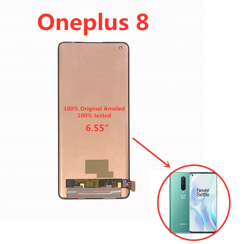 

Original100% Tested AMOLED LCD Display For Oneplus 8 LCD Display Touch Screen Digitizer Assemble For One Plus 8 LCD Display