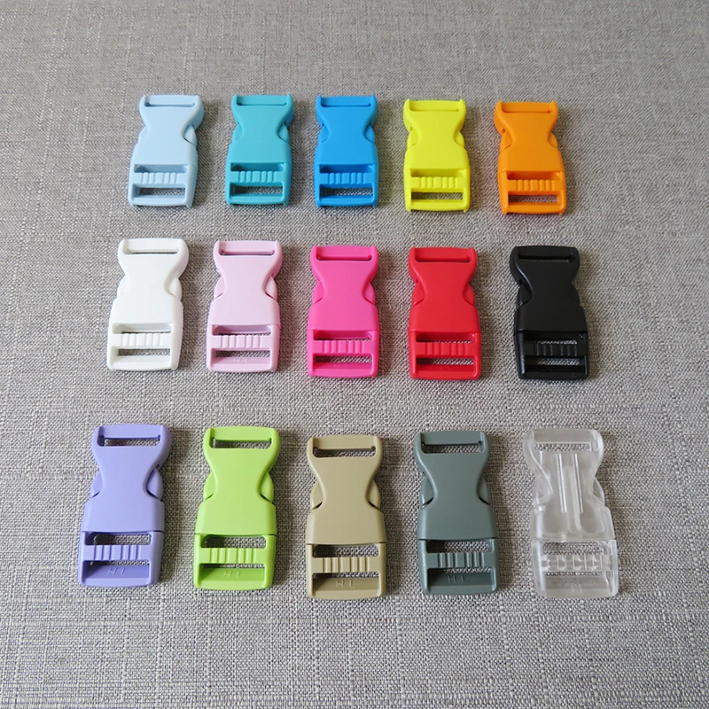 5pcs/lot 20mm 25mm colourful Plastic release buckle strap buckle for bag dog collar necklace bracelet paracord sewing accessory