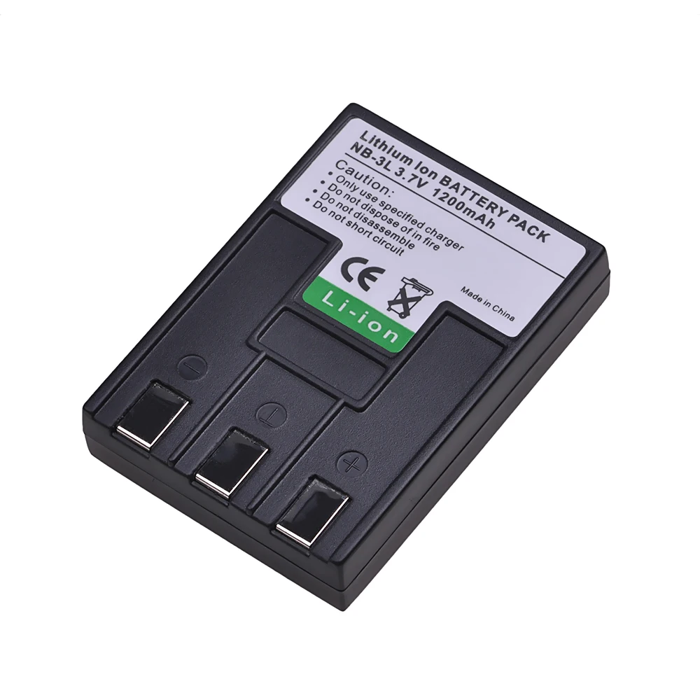 2 Chiếc 1200MAh NB-3L NB3L NB 3L Pin Dành Cho Máy Ảnh Canon PowerShot SD10 SD20 SD40 SD550 SD500 SD100 SD110, IXUS II II, NB-3LH Pin