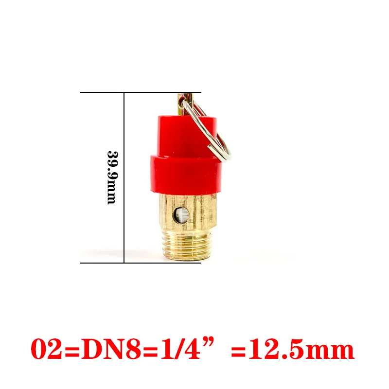 Válvula de Alívio de Segurança Compressor de Ar Regulador de Pressão para Tubulações e Embarcações, 1/8 pol, 1/4 pol, 3/8 pol, 1/2 pol, BSP 8kg