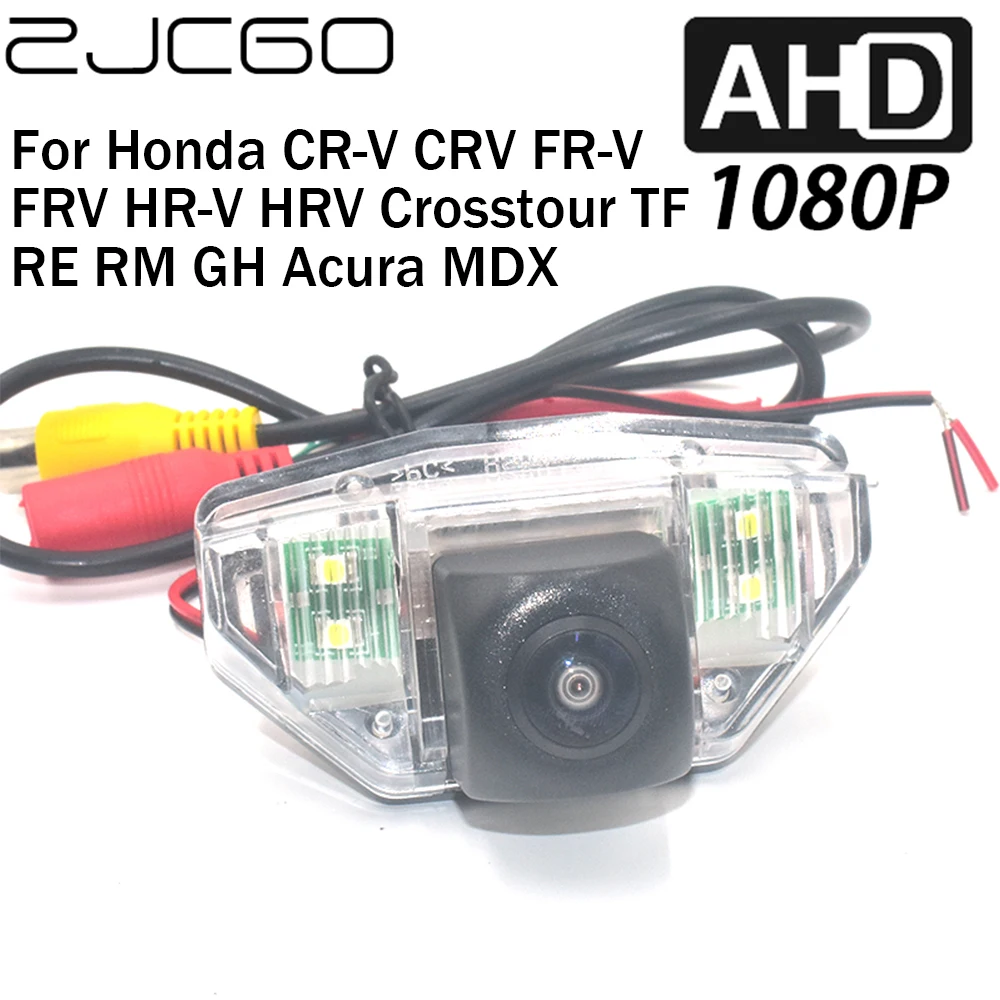 

ZJCGO Car Rear View Reverse Backup Parking AHD 1080P Camera for Honda CR-V CRV FR-V FRV HR-V HRV Crosstour TF RE RM GH Acura MDX