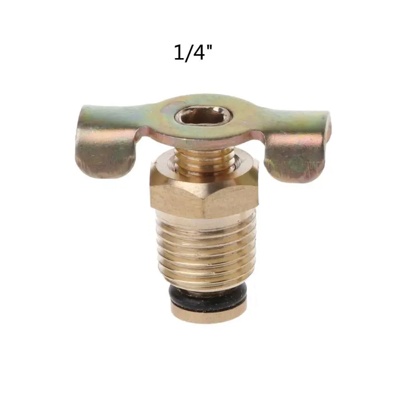 NPT 1/4" 3/8"  1/2‘’Solid Brass Drain Valve Compressor Air Tank Port Fittings Petcock Water Drain Valve Replacement Part