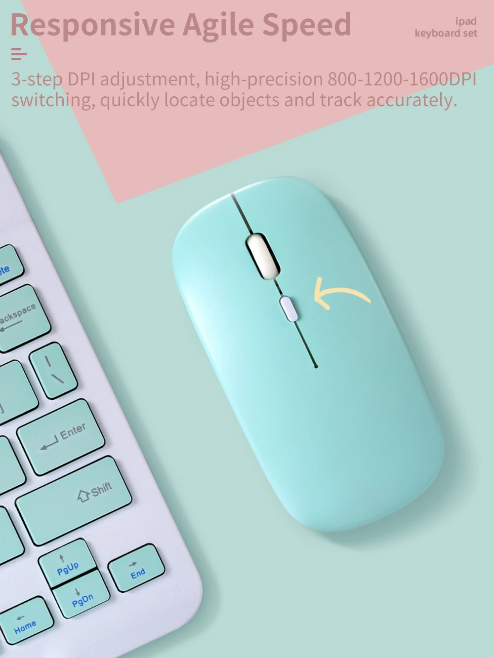 For iPad Teclado Bluetooth Keyboard Mute Wireless Mouse For Xiaomi Samsung Huawei Tablet Phone Android IOS Windows