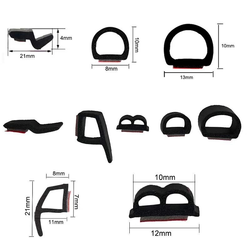 2meters Universal Z-Type Black Rubber Car Door Trunk Lip Edge Seal Trim Protector Strip  FOR BWN Hyundai