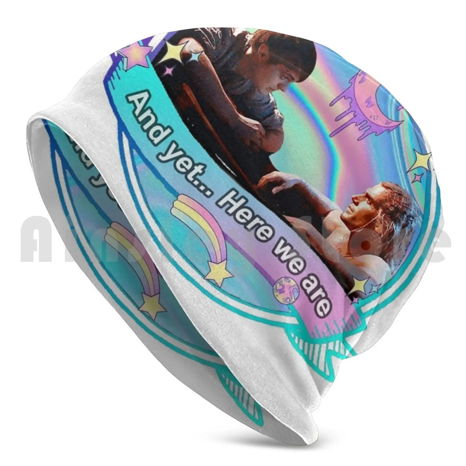 Шапка-бини с рисунком «сделай сам»