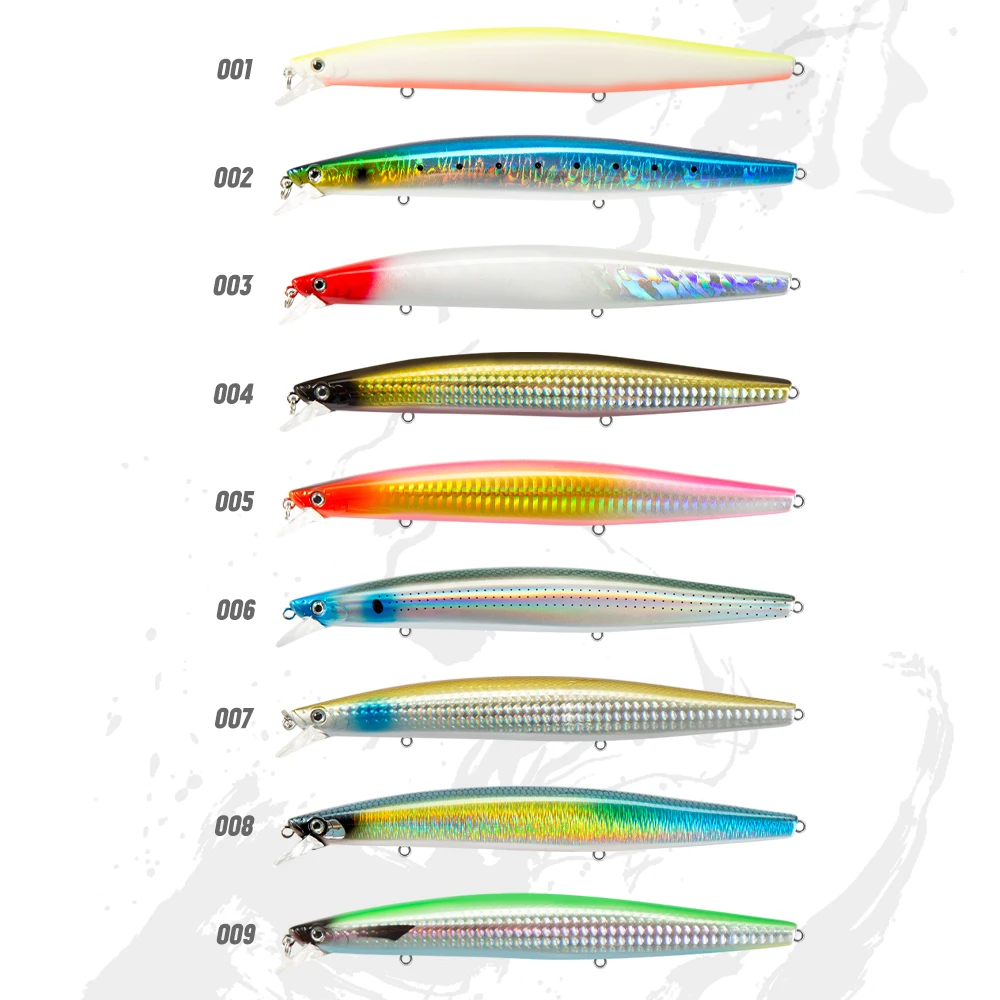 D1 Vissen 163S Minnow Lokt Lange Casting Sinking Saltwater Spinning Wobblers 163Mm 32G Zee Vissen Lokken Kunstmatige pesca Pakken