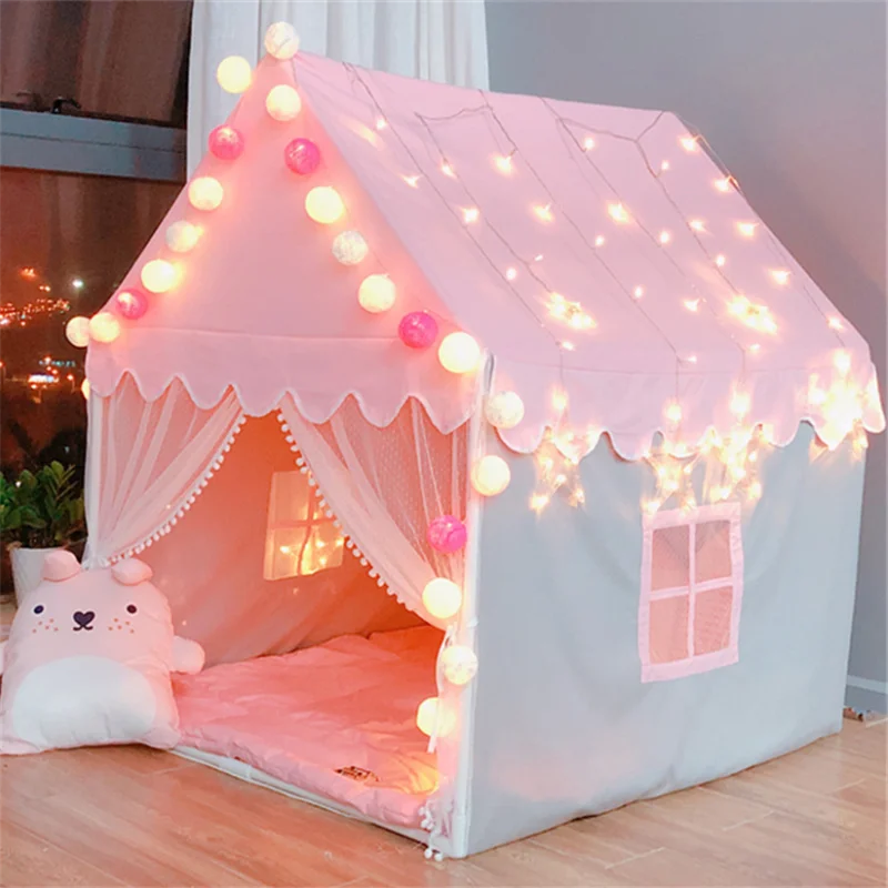 Three Colors Children\'s Games Tent Indoor Outdoor Play House Princess Tent Doll House Girls Boys Small House Castle Toys Tent