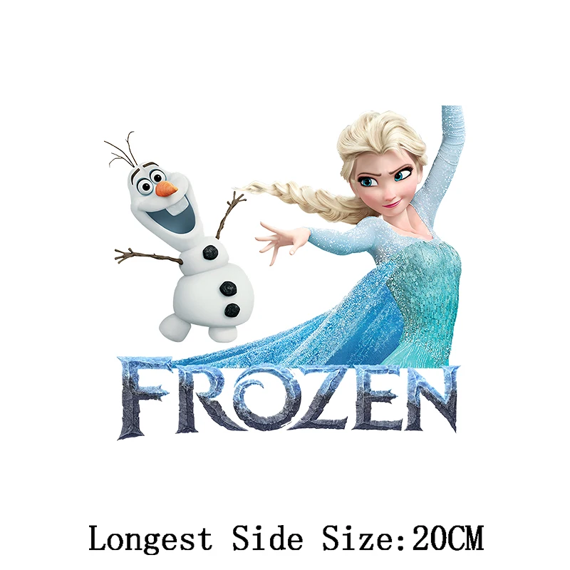 Frozen Appliques Thermo Adhesive Patches for Disney Clothes Cartoon Elsa Anna Patches for Clothing Iron on Patches Heat Transfer