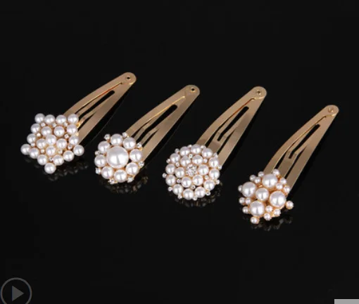 

Pearl hairpin side hairpin female cute hairpin word clip sweet and simple