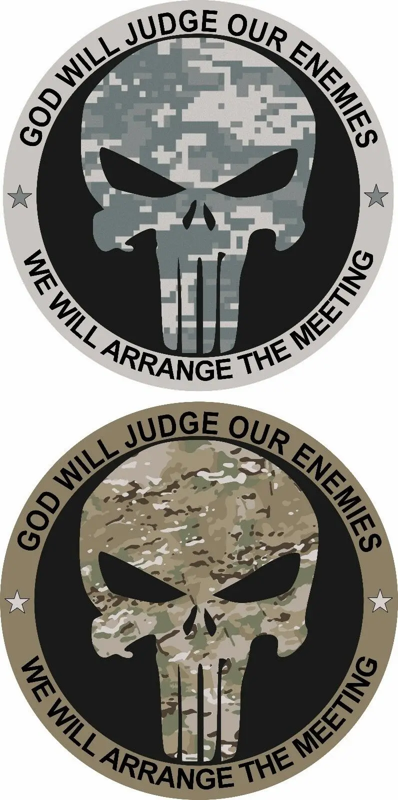 

Punisher ACU or Multicam Army Military Vinyl Decal Sticker Car Truck for Tuning Laptop Trunk Cover Scratches Waterproof PVC