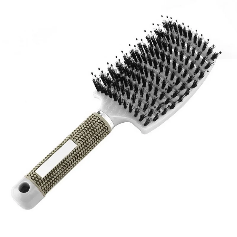 Hair Scalp Massage Comb Girls Hairbrush Bristle Nylon Women Wet Curly Detangle Hair Brush for Salon Hairdressing Styling Tools