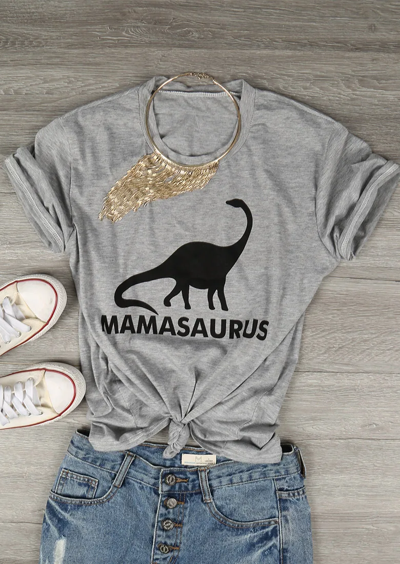 

Women Fashion Grunge Goth Tees Tops Aesthetic Camiseta Tumblr Shirt Printed Dinosaur T- Graphic 90s