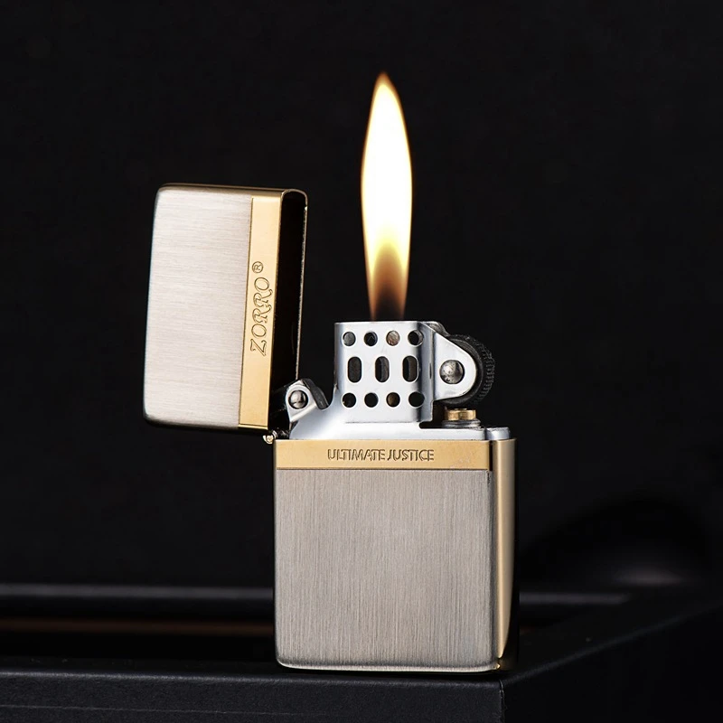 

Copper Gasoline Lighters Windproof Retro Petroleum Lighter Smoking Accessories Gadgets For Men Survival Camping Flint Lighter