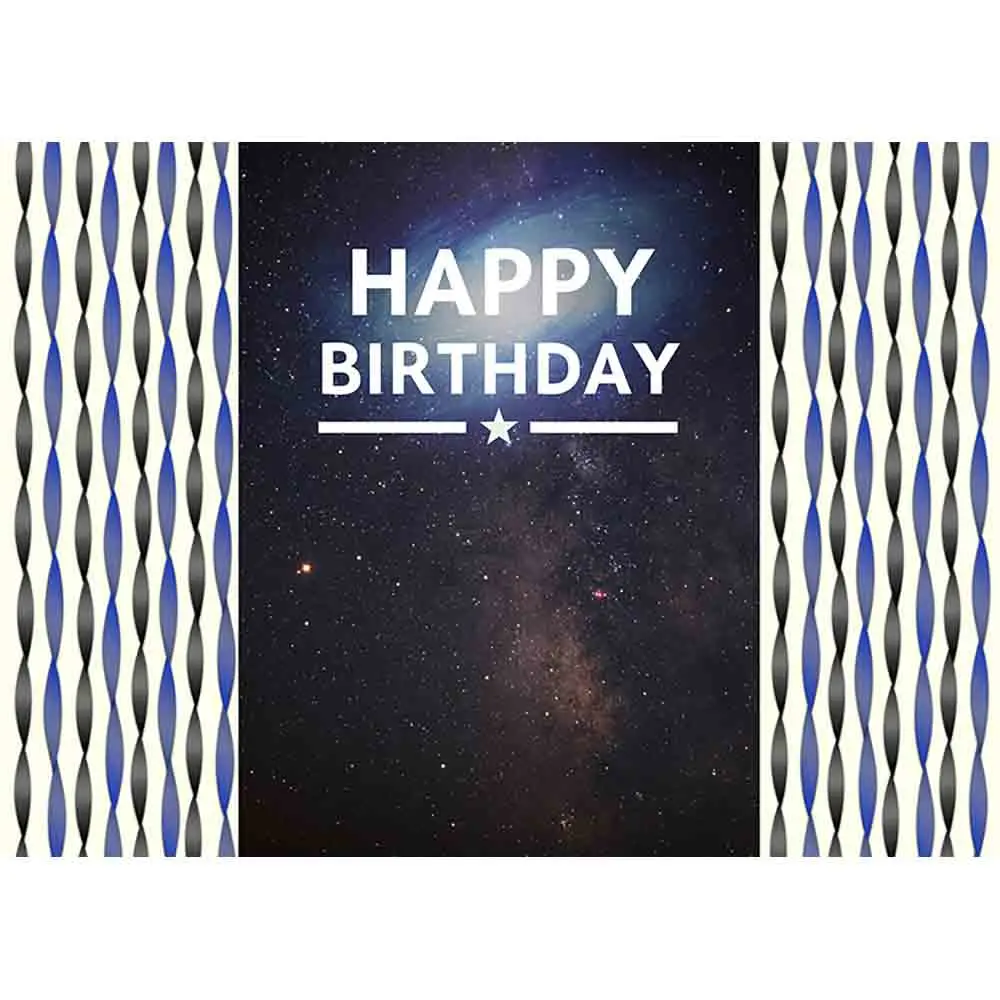 Pano de fundo para estúdio fotográfico allenjoy, fundo profissional de festa de aniversário com céu estrelado, planetas, universo e estrelado