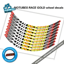 2016 NOTUBE SRACE GOLD bike wheels stickers MTB wheel rims stickers decals suitable for 29 inch use NOTUBE bicycle stickers