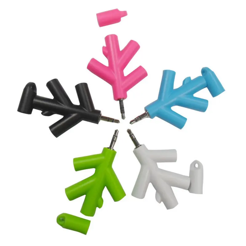 Divisor de Audio para auriculares, adaptador de 3,5mm, 4 vías, Aux, Conector de 3,5mm, 1 macho a 4 hembra, extensor de Cable