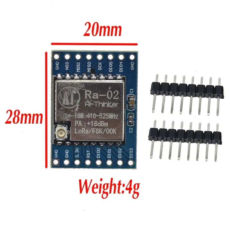 SX1278 LoRa Module 433M 10KM Ra-02 Ai-Thinker Wireless Spread Spectrum Transmission Socket for Smart Home DIY kit