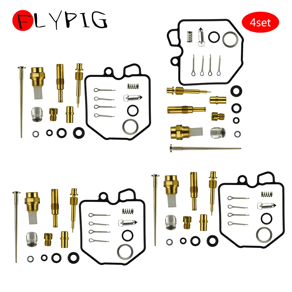 4Pcs Carburetor Repair Rebuild Kit Carb Gesket Set for 1980-1983 Honda GL1100 GL 1100 Warehouse Replacement Parts