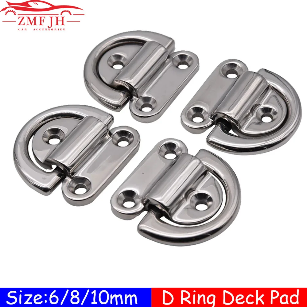 4 SZTUK 316 Składana podkładka do mocowania oczu ze stali nierdzewnej do jachtu Motorboat Truck Mirror Polish Marine Custom