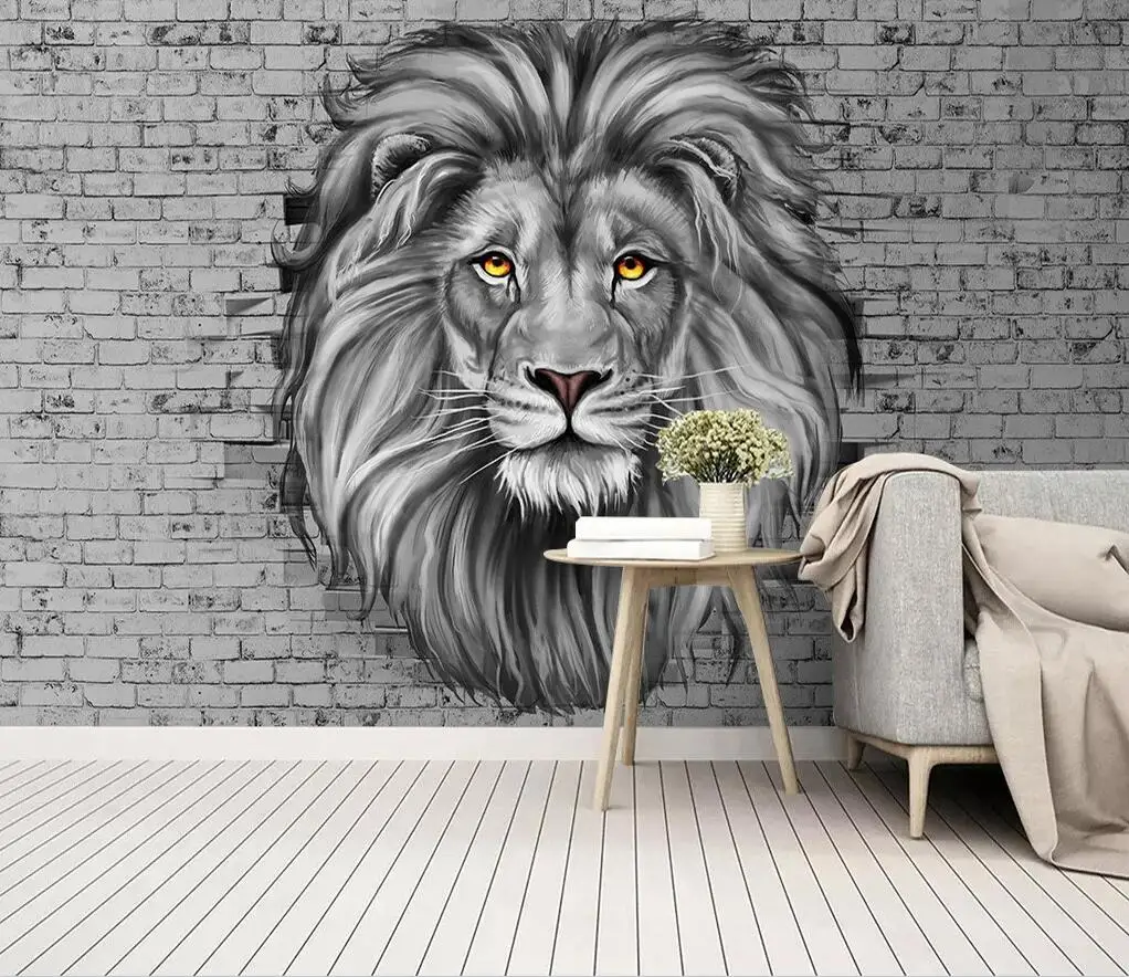 beibehang Custom papel de parede 3d African savannah lion Mural wallpapers for Living Room Bedroom 3D Wall Murals Wallpaper