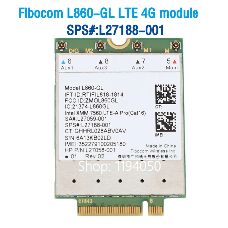 WDXUN  L860-GL 4G LTE Module SPS#L27188-001 4G Card For HP Elitebook X360 830 840 850 L860-GL