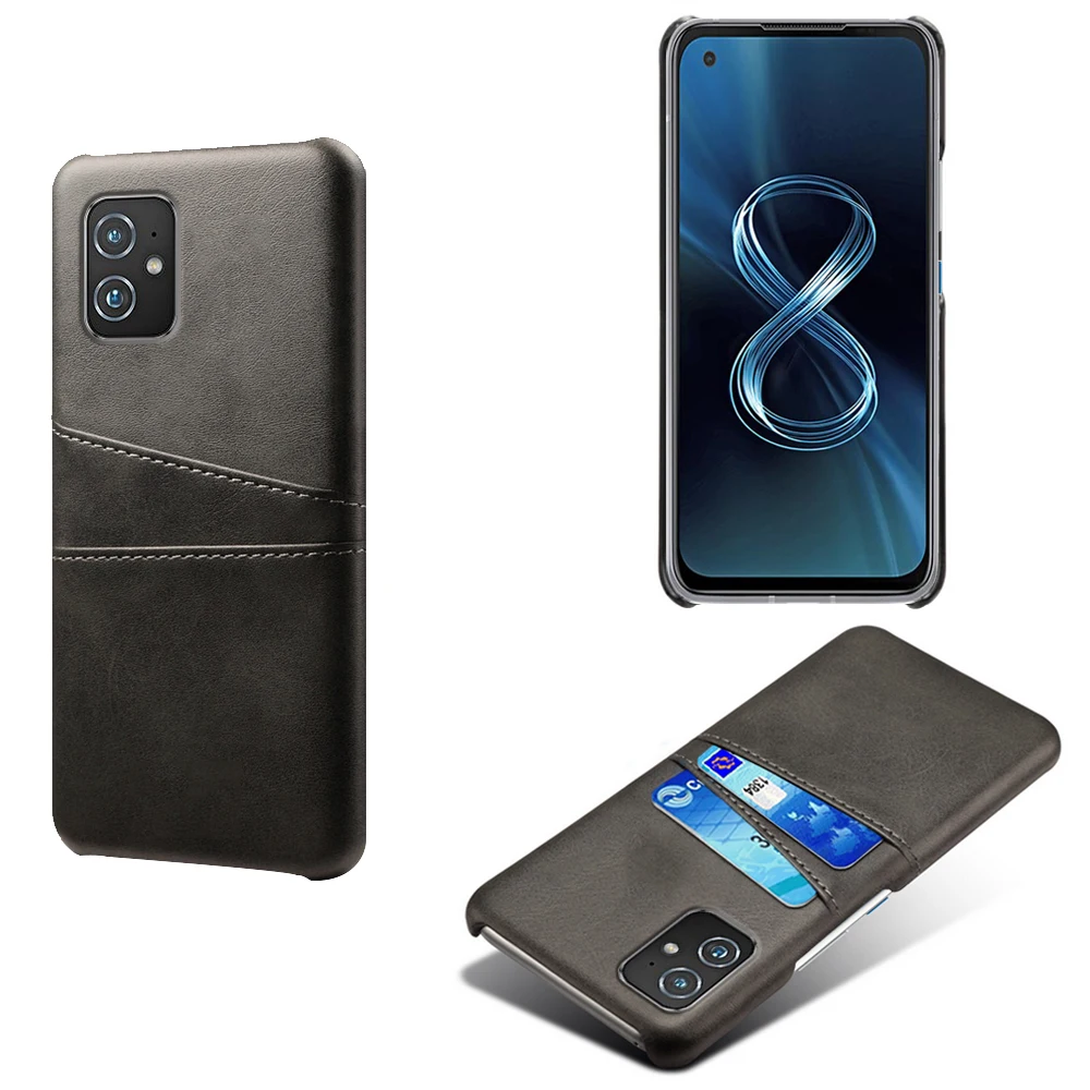 Para asus zenfone 8 9 caso cartão de crédito vintage couro do plutônio carteira capa protetora com slots de cartão capa para asus zenfone8