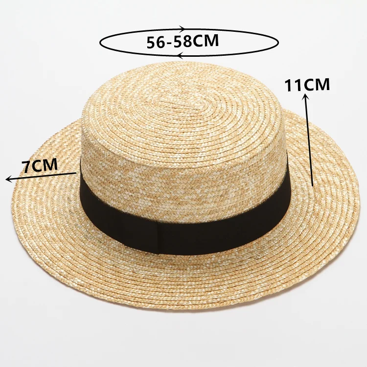 Simple Summer Women Wide Brim Straw Hat Fashion Chapeau Paille Lady Sun Hats Boater Wheat Panama Beach Hats Chapeu Feminino Caps