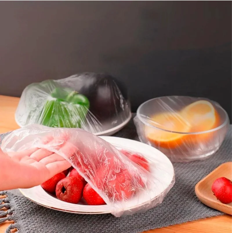 20 Pcs Disposable Bowl Cover Elastic Food Dust Covers Plastic Wrap Cover Fresh Food Storage Saran Wrap For Refrigerator Kitchen