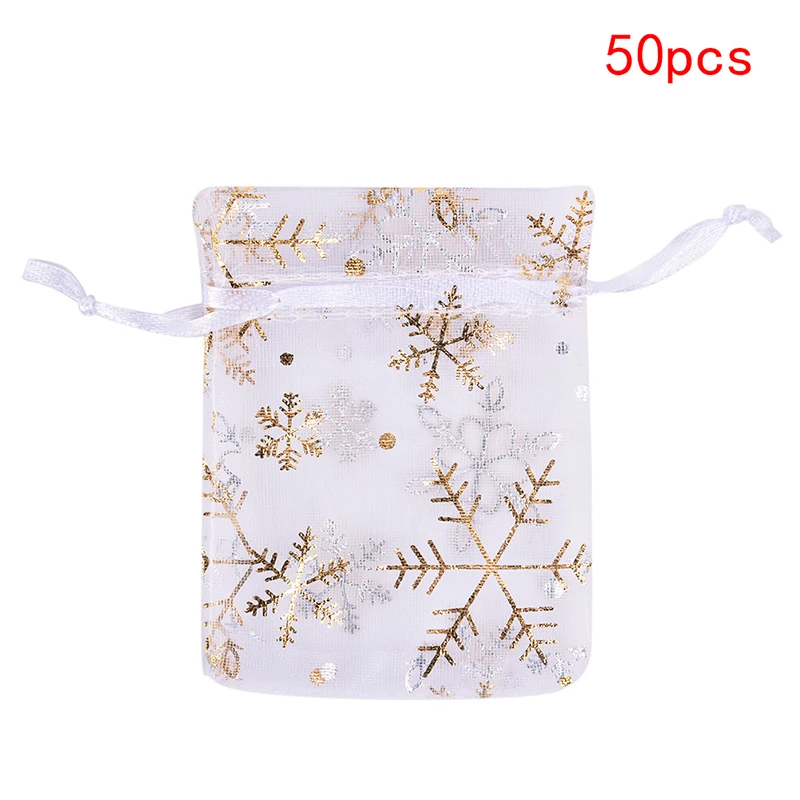 50pcs Jewelry Packaging Bag 7*9 9*12cm Organza Bags Gift Storage Wedding Party Drawstring Pouches Birthday Christmas Gift Bags