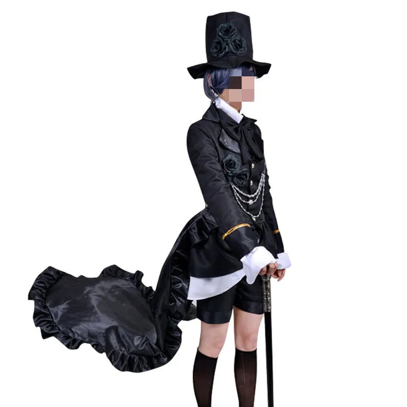 

Black Butler Kuroshitsuji Ciel Phantomhive Cosplay Costume Steampunk Suit Halloween