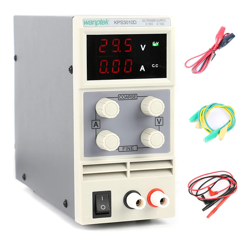 KPS3010D Mini LED Digital Adjustable DC Power Supply 0~30V 0~10A Switching Power Supply 0.1V/0.01A For Phone Repair