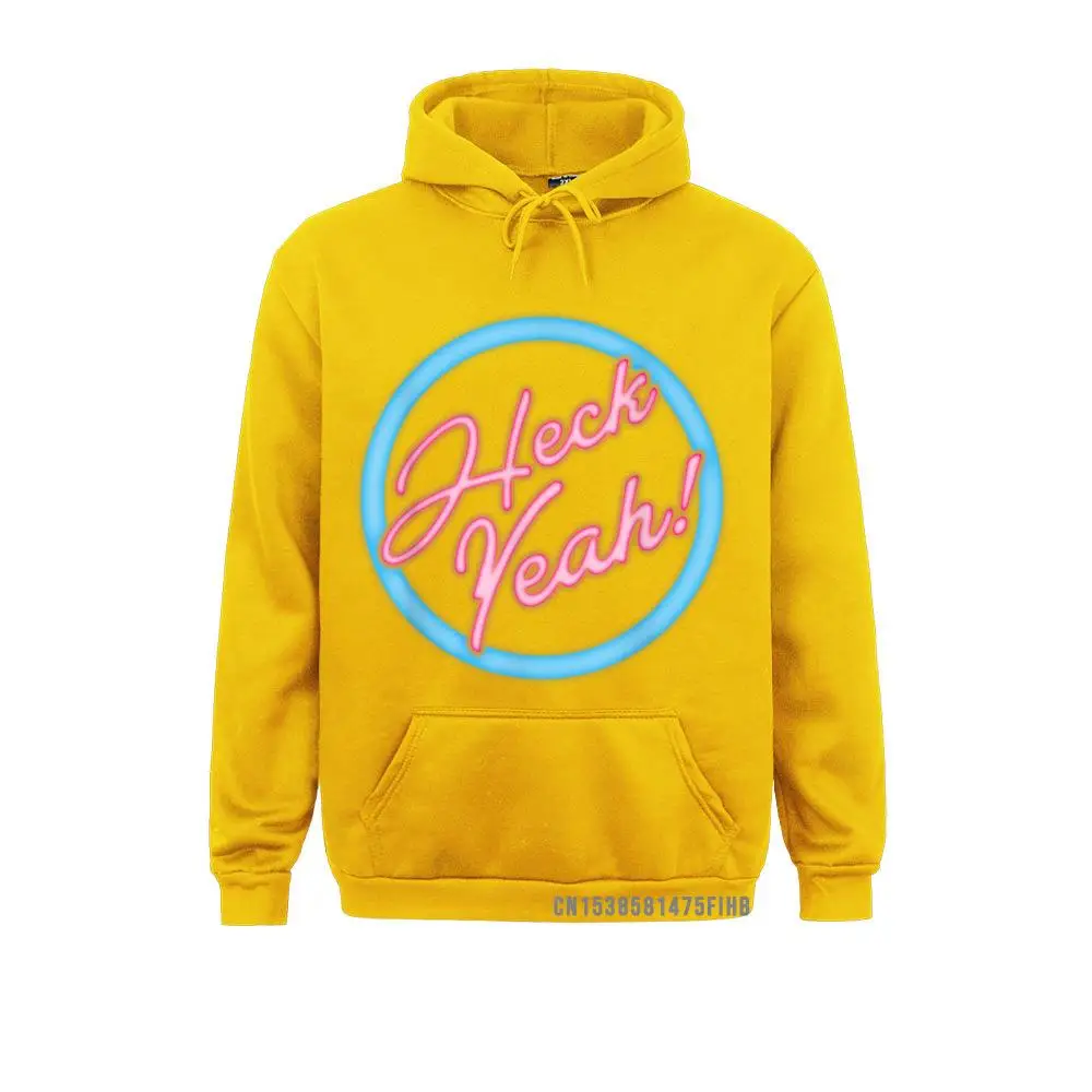 ¡Heck sí! Camiseta con estampado de letreros de neón para mujer, sudaderas de estilo inglés, sudaderas Funky de manga larga para el Día de los Amantes, ropa de calle alta