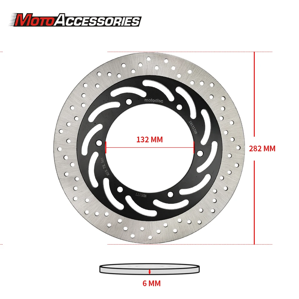 For Yamaha FJR1300 2001-2002 XVS1100 DRAG STAR 2004-2009 Brake Disc Rotor Rear MTX Motorcycle Street Bike Braking MDS07048