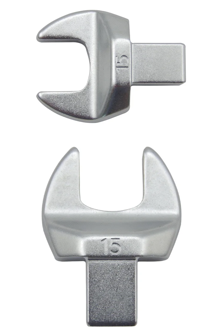 Fanyaa Square Drive 9x12 Open End Wrench Interchangeable Torque Head, Individual Crowfoot Wrench Full Polish 7-19mm