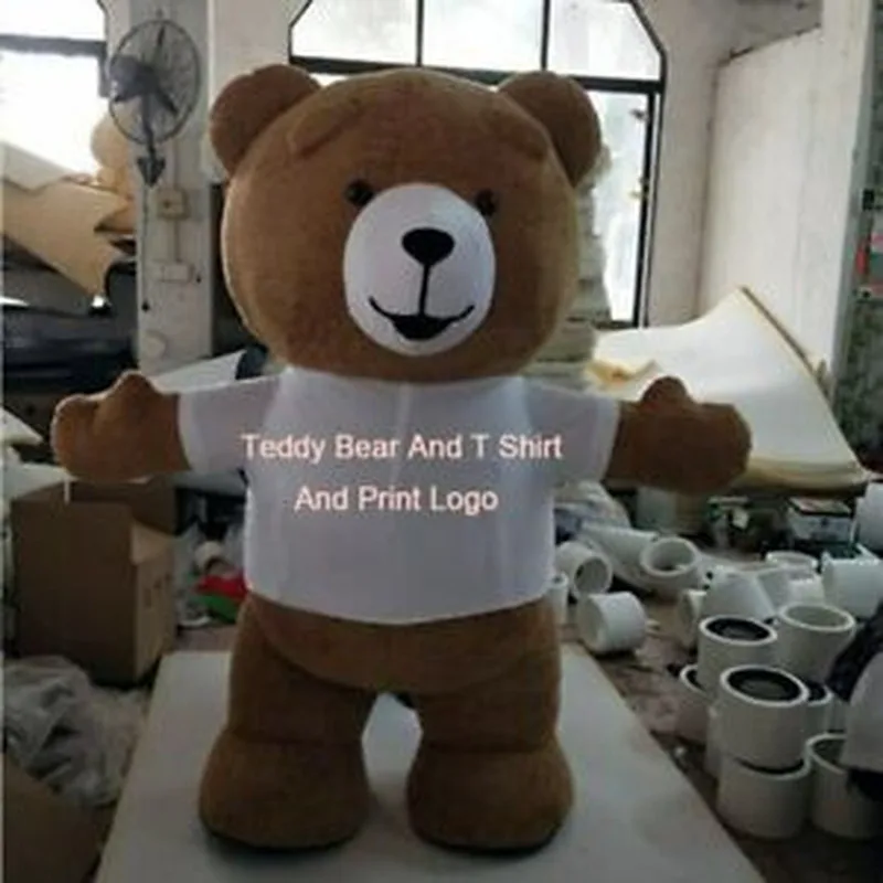 Inflatable Teddy Bear Mascot Costume Suit Cosplay Party Fancy Dress Outfit Adult Factory Wholesale + Free Postage