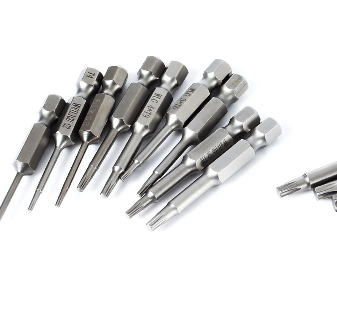 1Pcs Solid สว่านไขควง Bits ความยาว50Mm 65Mm 1/4นิ้ว Hex Shank หัว Torx Bits T3-T40แม่เหล็กประแจเครื่องมือ