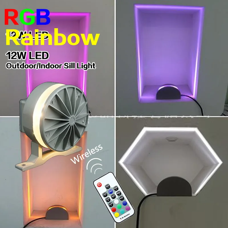 RGB LED sill light landscape hotel building door Decorative lights 220V RF Remote control KTV outdoor lighting