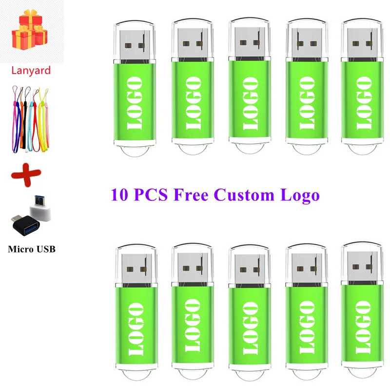 10pcs/lot Free Logo USB Flash Drive Real Capacity Pendrives 4GB 8GB 16GB 32GB Memory U Sticks for Photography Gift Free Shipping