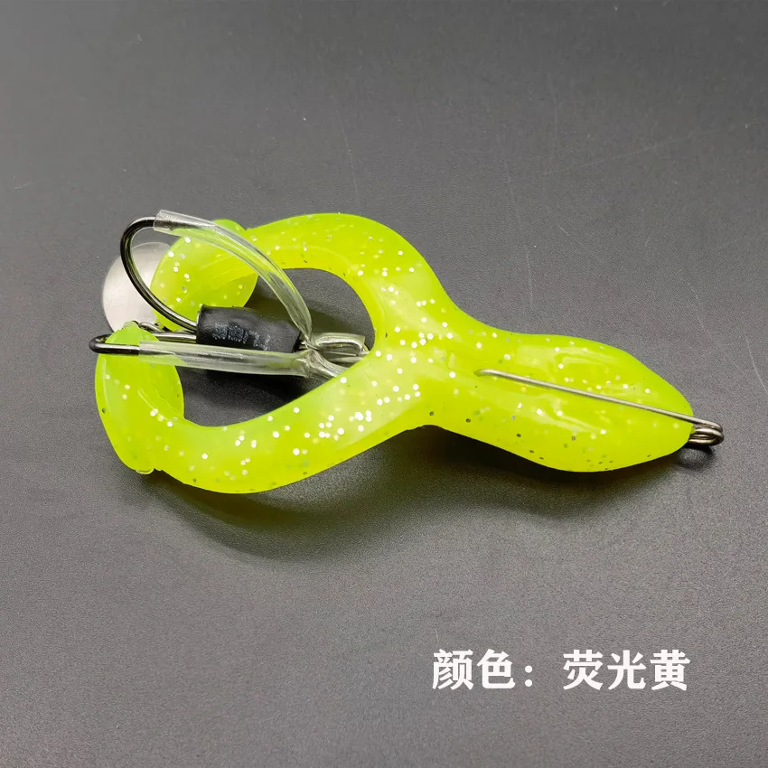 8 cm/13 g Frosch-Angelköder, weicher Köder mit Löffel, Angelgerät für Schlangenkopf, Silikonköder, Froschköder mit Haken – Detail 11