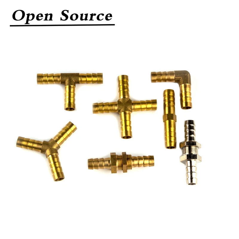 Brass Barb Pipe Fitting 2 3 4 Way Connector for 4mm 5mm 6mm 8mm 10mm 12mm 16mm 19mm Hose Copper Pagoda Water Tube Fittings