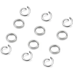 200Pcs 3 4 5 6 7 8 10 mm Stainless Steel Jump Ring Split Ring Connector Thick Open&Shut Rings for Jewelry Making Diy Findings