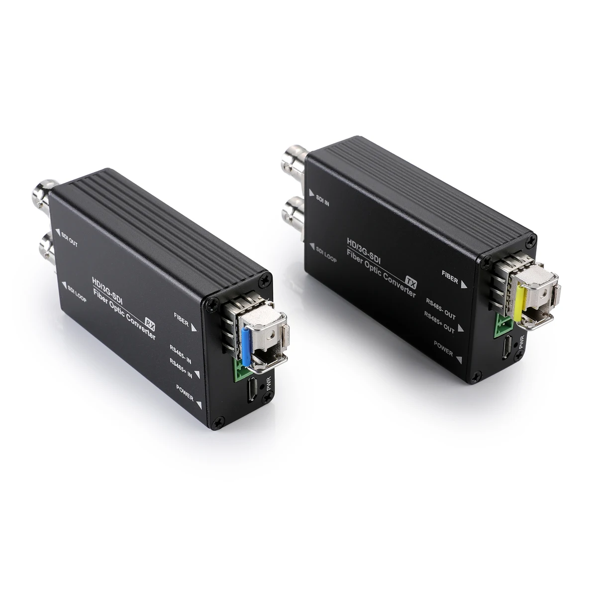 Mini SDI Extender, 3G SDI, HD SDI Over Fiber Optic Media Converters, Singlemode Fiber up 20Km (12.4mi),LC,Broadcast High Quality