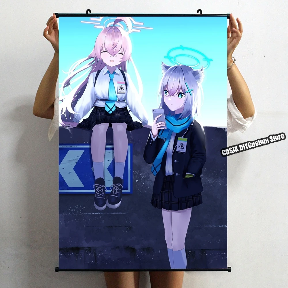 HOT Anime Game Blue Archive Takanasi Hosino Poster Wall Scroll Home Decor Mural HD Print Living Room Decorative Collection Art