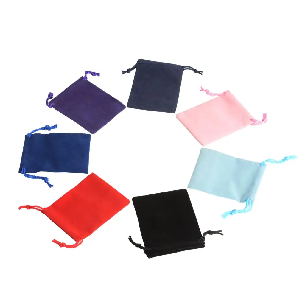 

10pcs 3 Sizes Packing Drawstring Velvet Pouch Sachet Gift Bag For Jewelry Wedding Things Party Bead Container Storage Wholesale