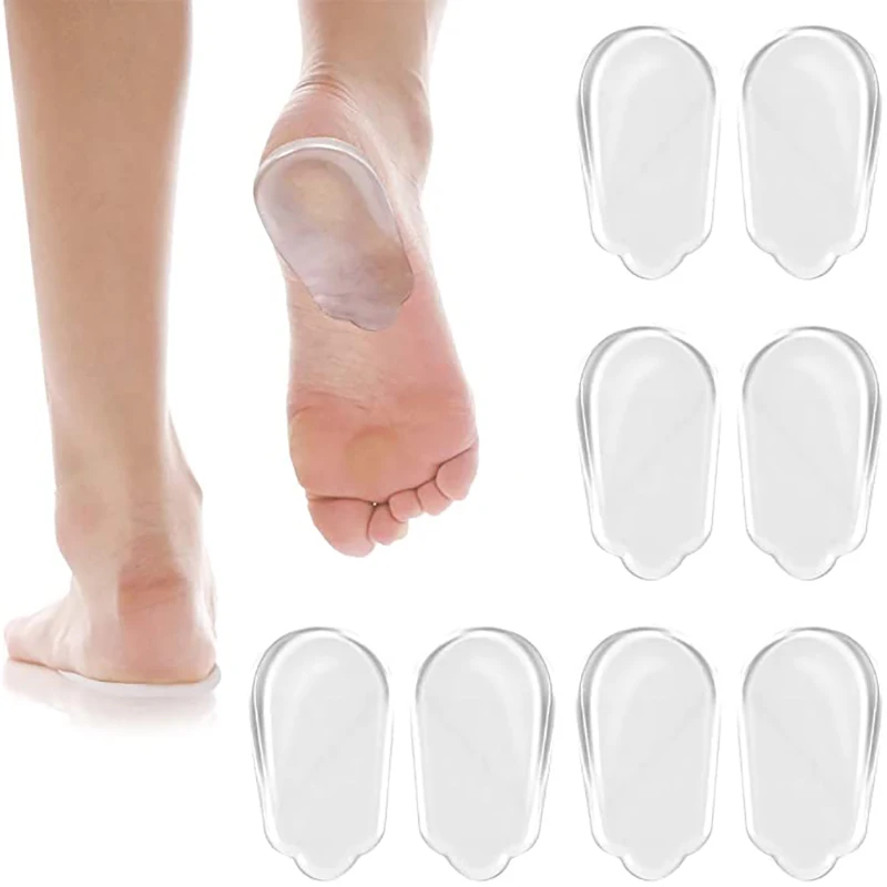 1 Pair Orthopedic Insoles Silicone Heightening Foot Pad Correction O/X Leg Relieve Heel Pain Fasciitis Heel Pad Foot Care Tool